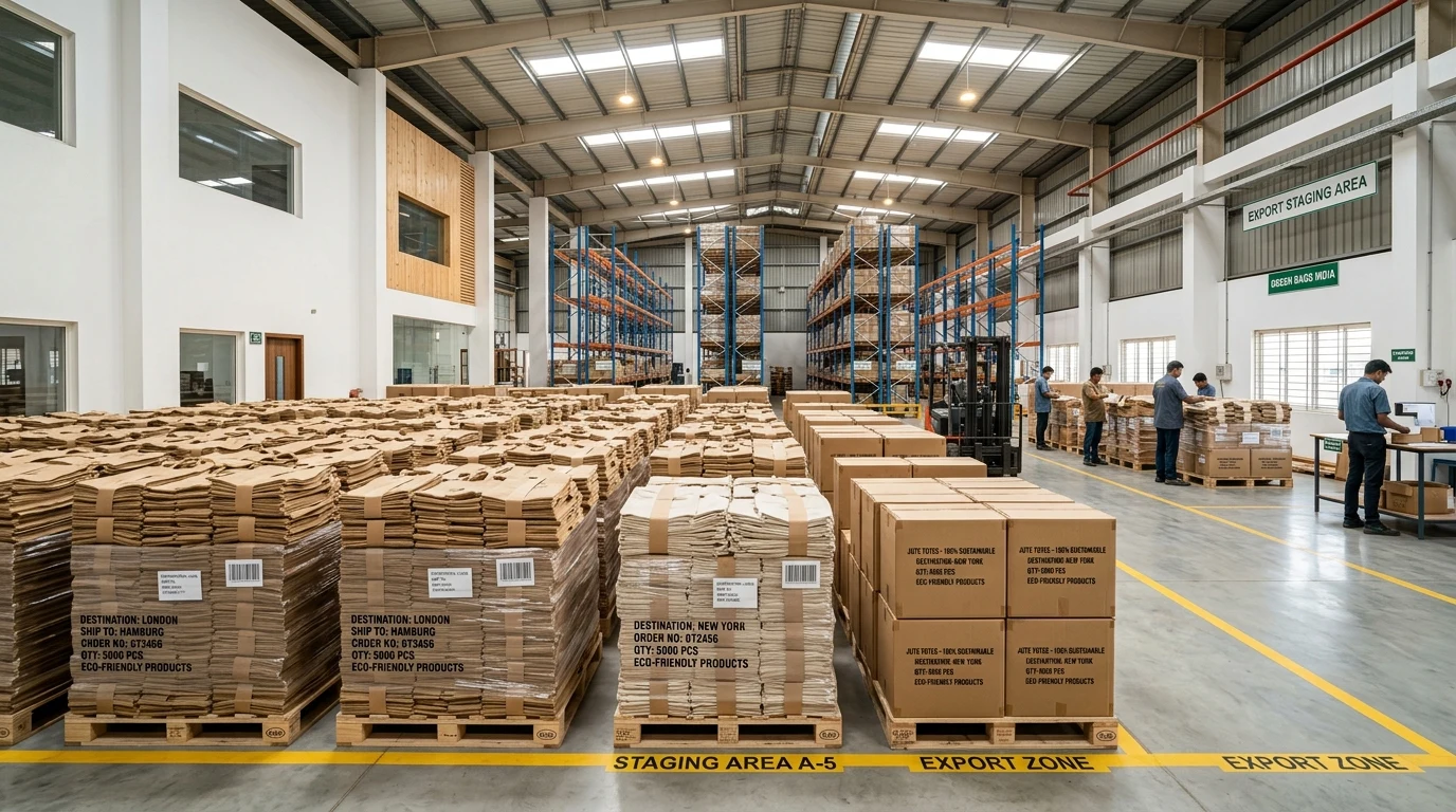 Finished Export Batches & Stacking Area
