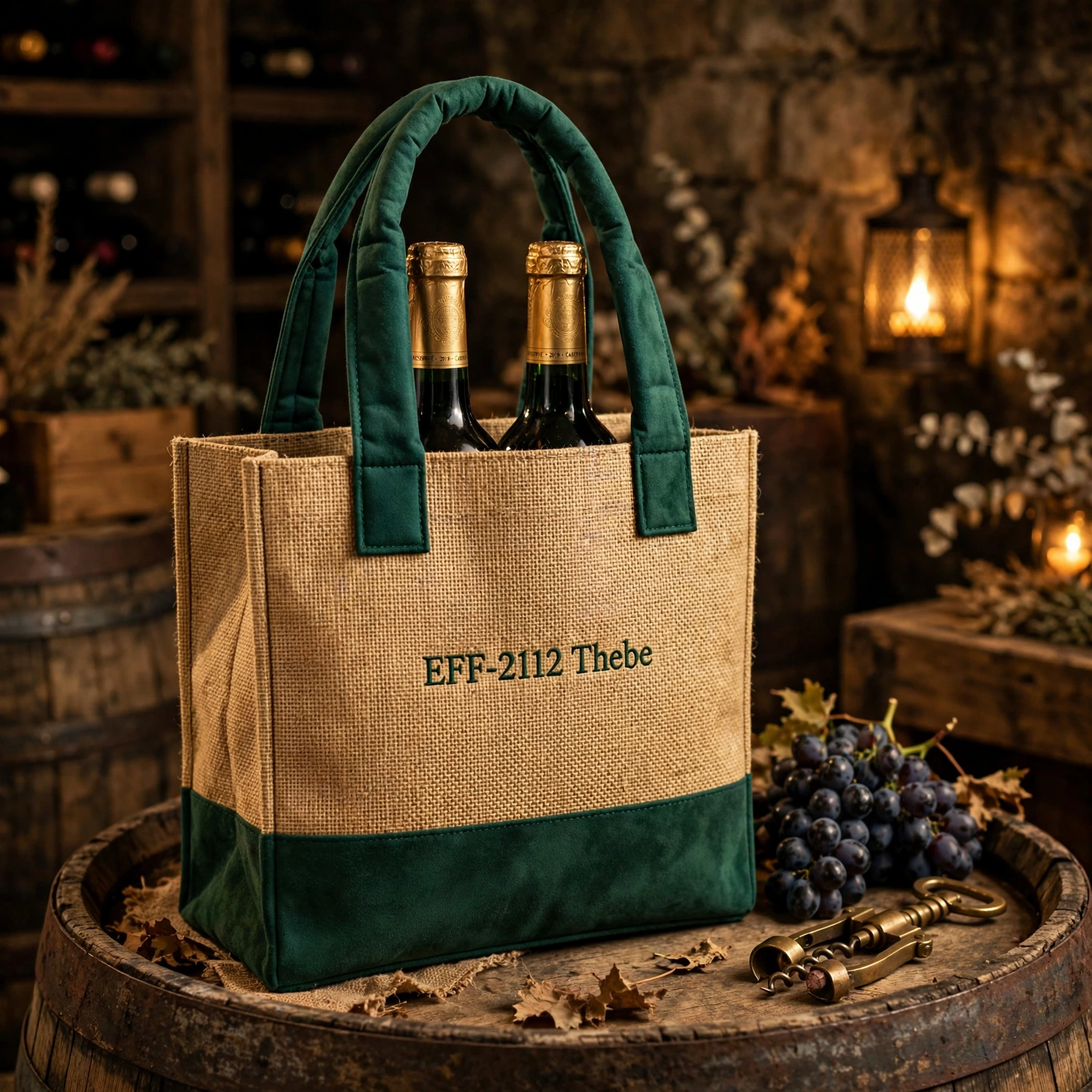 Thebe Emerald Two-Tone Wine & Champagne Carrier