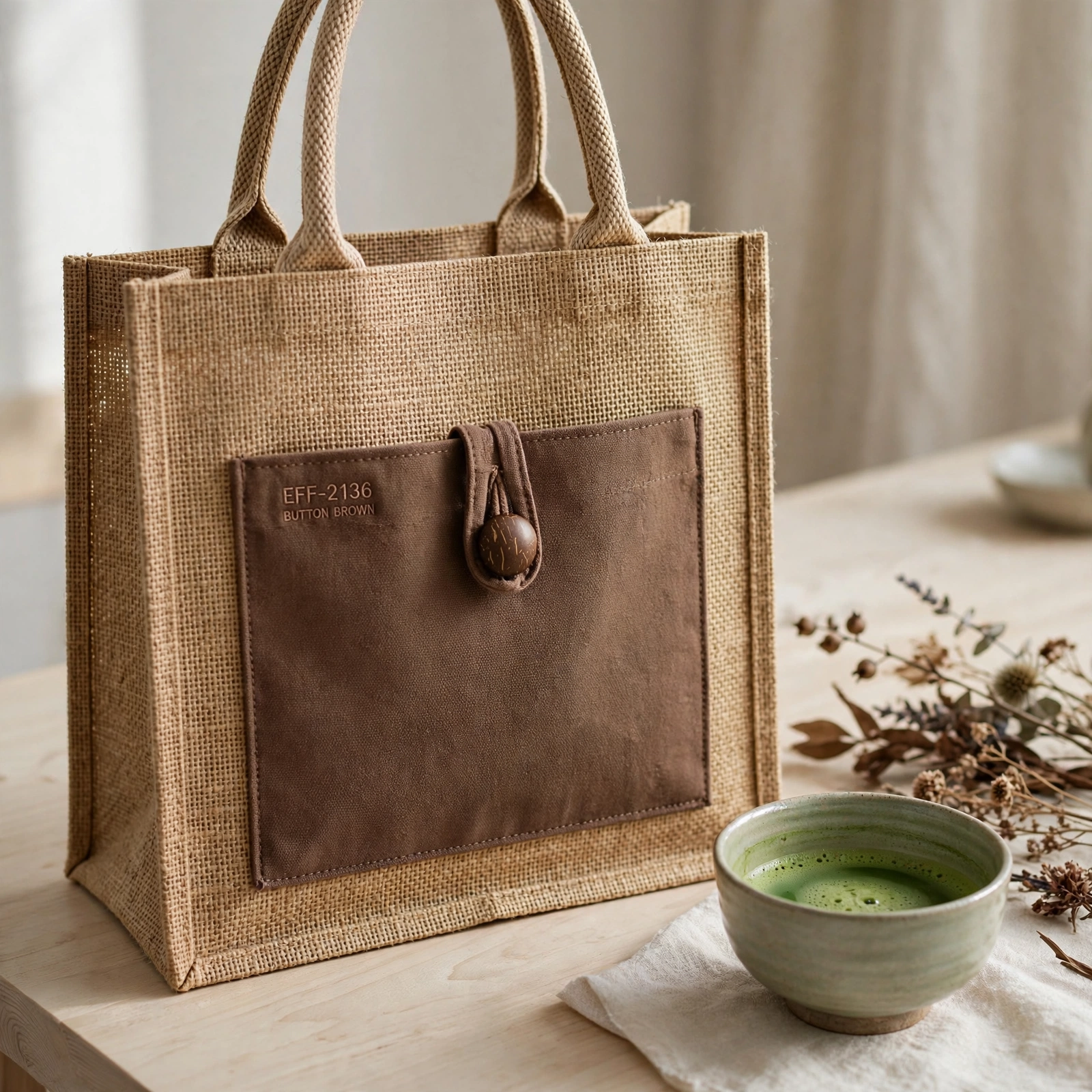Heritage Button Loop Accent Artisan Tote