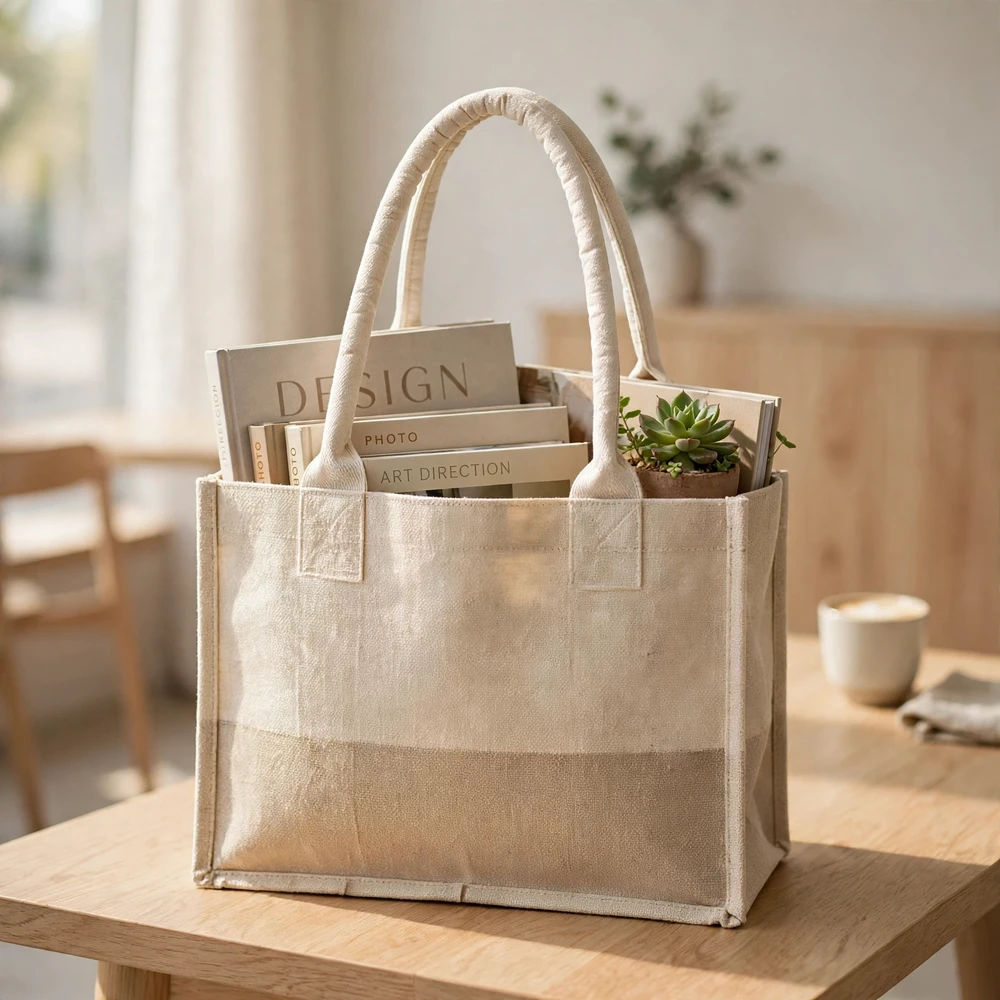 Bagora Ivory Organic Cotton Canvas Tote