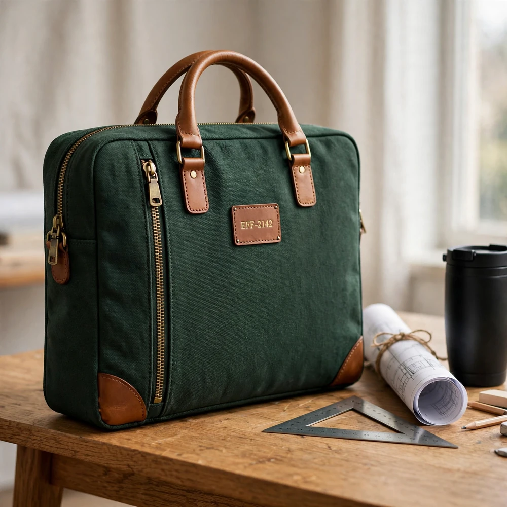 Executive 16oz Padded Canvas Briefcase
